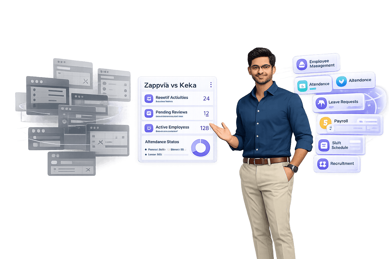 compare keka and zappvia hr software
