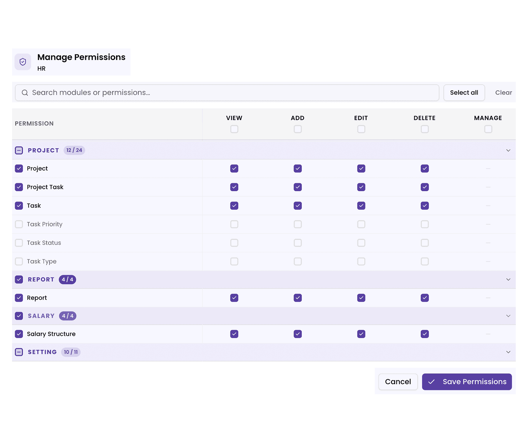 Employee Projects & Profile Details