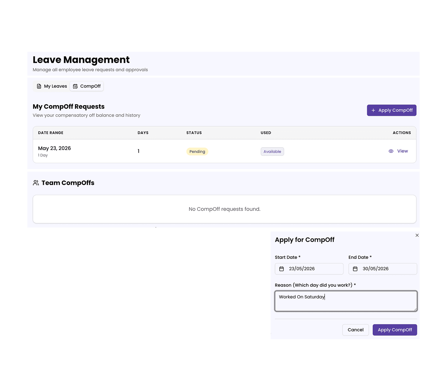 Leave Request Management