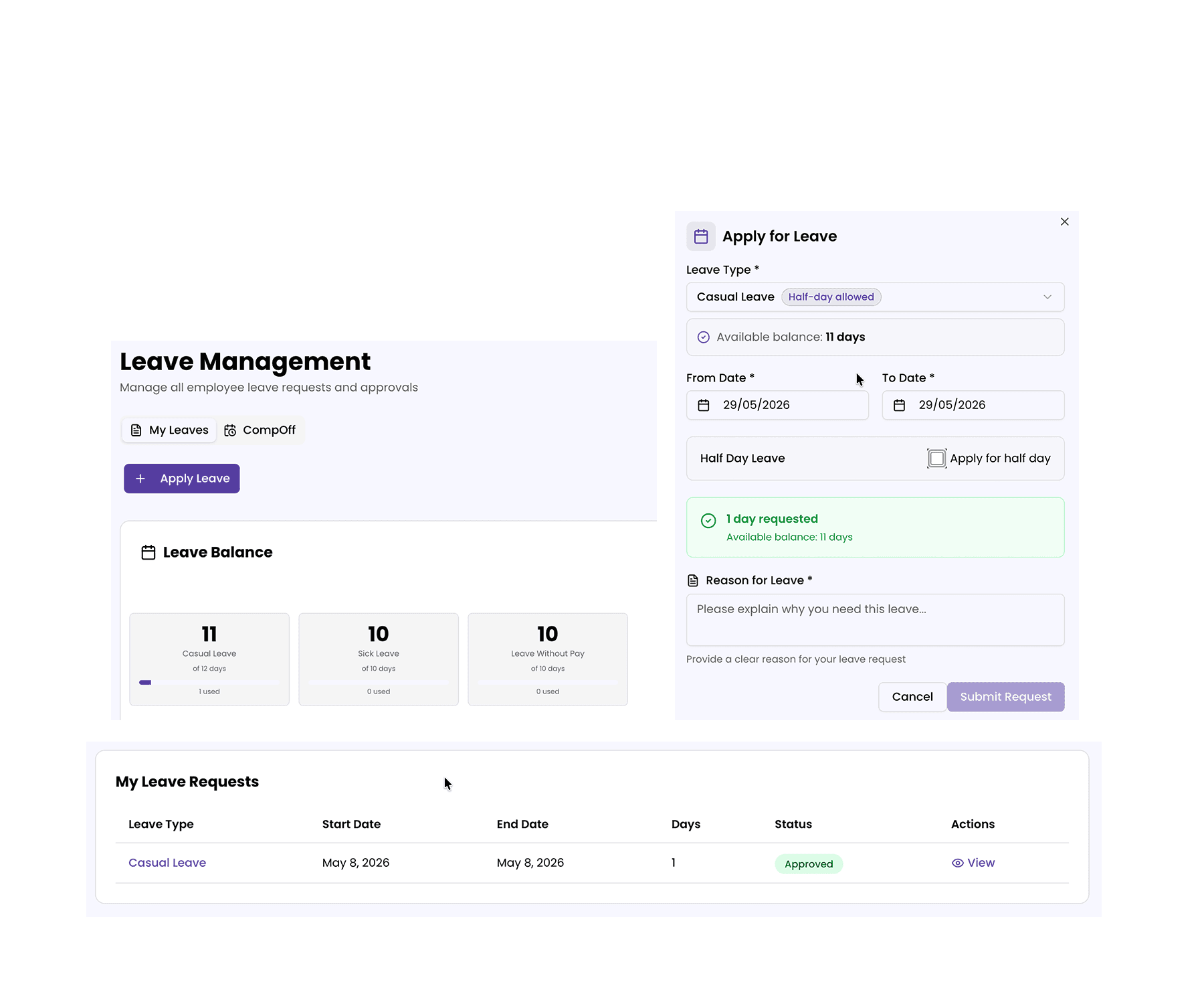 Leave Balance Tracking