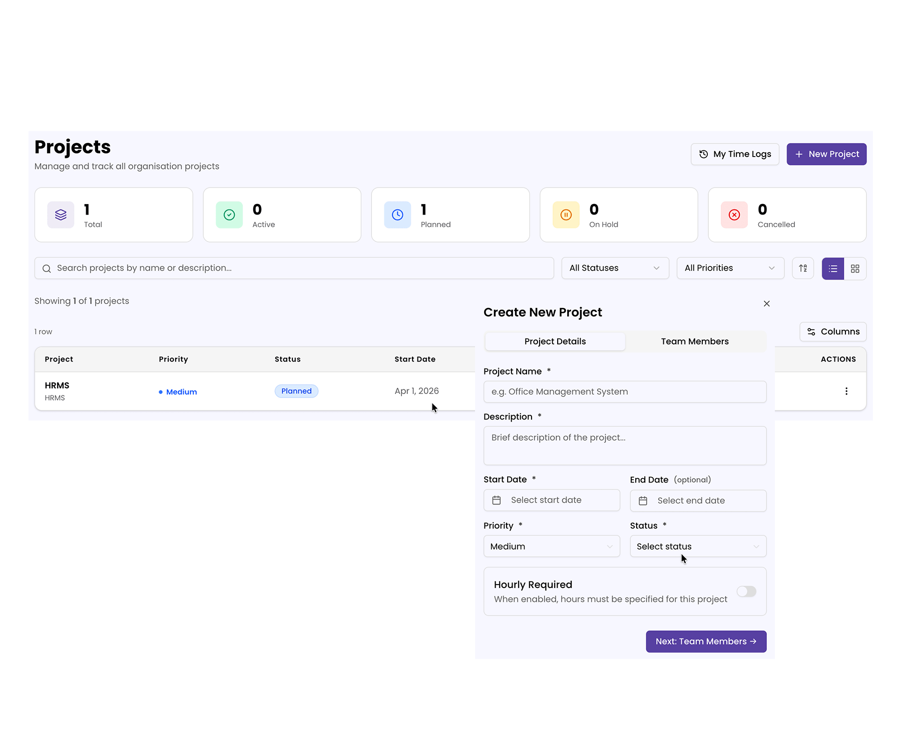 Project Dashboard